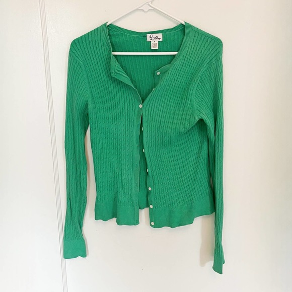 Vtg Lilly Pulitzer White Label Cardigan Small - Picture 1 of 6